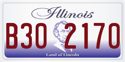 IL license plate B302170
