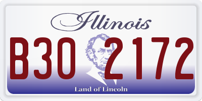 IL license plate B302172