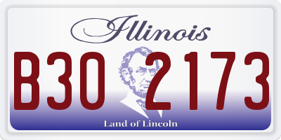 IL license plate B302173