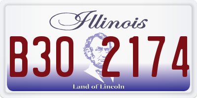 IL license plate B302174