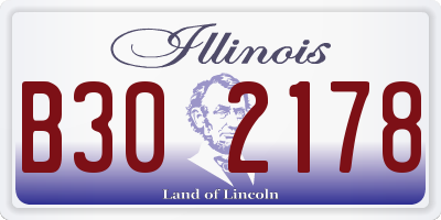 IL license plate B302178
