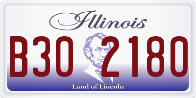 IL license plate B302180