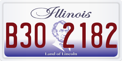 IL license plate B302182