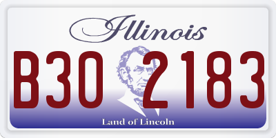 IL license plate B302183