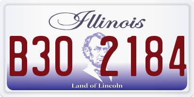 IL license plate B302184
