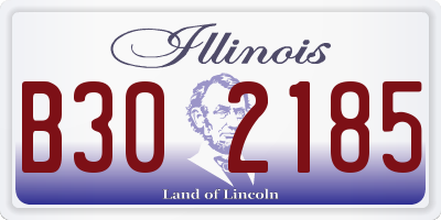 IL license plate B302185