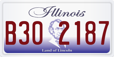 IL license plate B302187