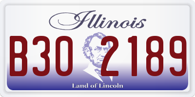 IL license plate B302189