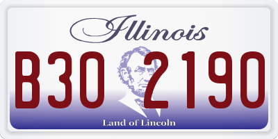 IL license plate B302190