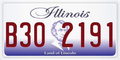 IL license plate B302191