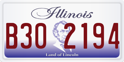 IL license plate B302194