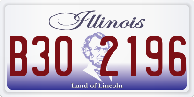 IL license plate B302196