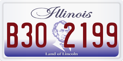 IL license plate B302199