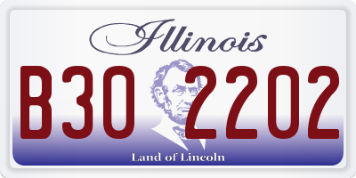 IL license plate B302202