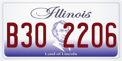 IL license plate B302206