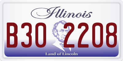IL license plate B302208