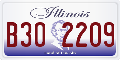 IL license plate B302209