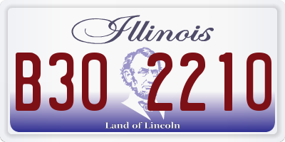 IL license plate B302210