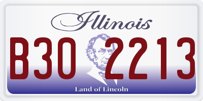 IL license plate B302213