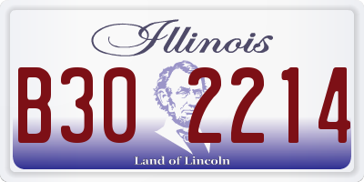 IL license plate B302214