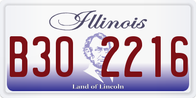 IL license plate B302216