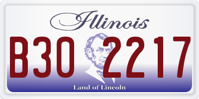 IL license plate B302217