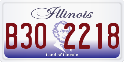 IL license plate B302218