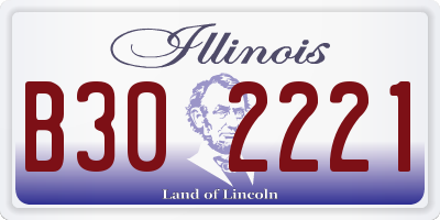 IL license plate B302221