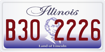 IL license plate B302226