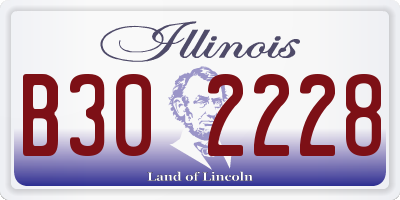 IL license plate B302228