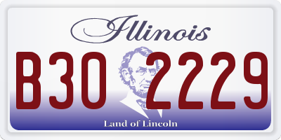 IL license plate B302229