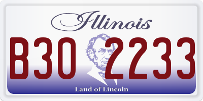 IL license plate B302233