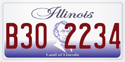 IL license plate B302234