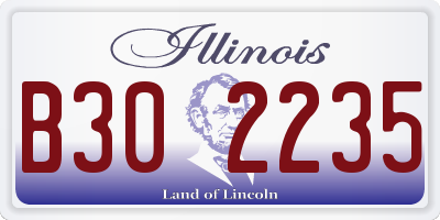 IL license plate B302235