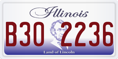 IL license plate B302236