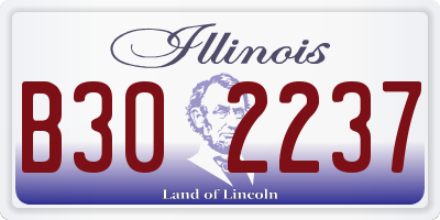 IL license plate B302237