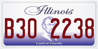 IL license plate B302238