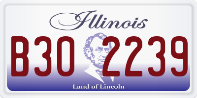 IL license plate B302239