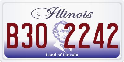 IL license plate B302242