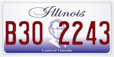 IL license plate B302243