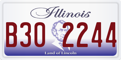 IL license plate B302244