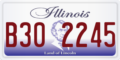 IL license plate B302245