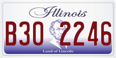 IL license plate B302246