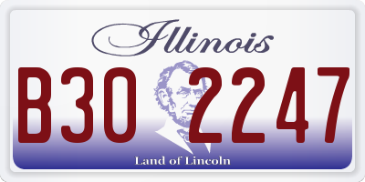 IL license plate B302247