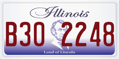 IL license plate B302248