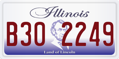 IL license plate B302249