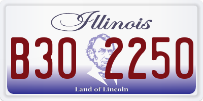 IL license plate B302250
