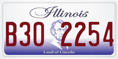 IL license plate B302254