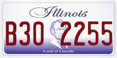 IL license plate B302255