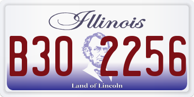 IL license plate B302256